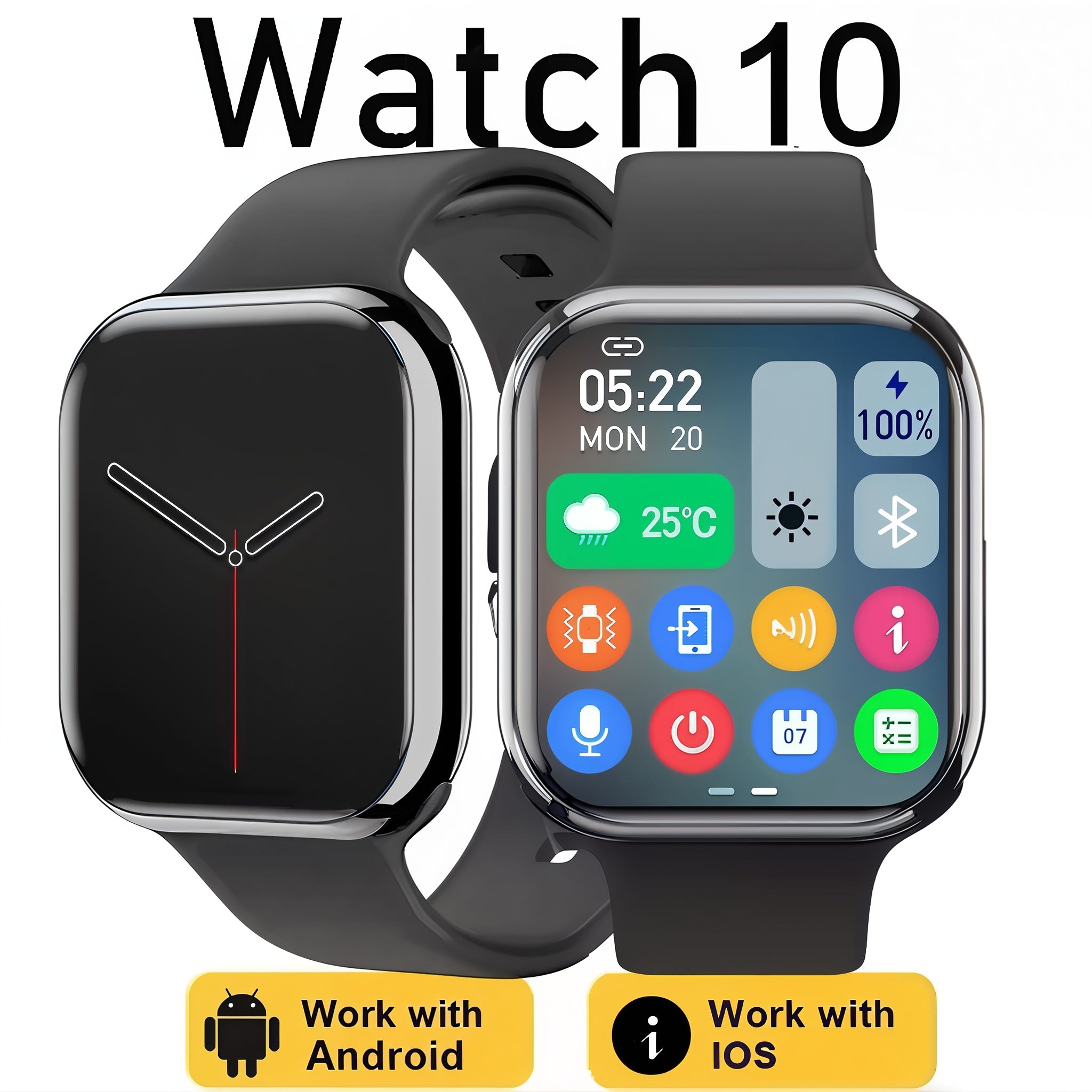 2025 Smart Watch Waterproof Active Fitness Tracker For Android & IOS